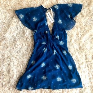 Urban Outfitters UO Stargazer Lace-Up Back Mini Dress, Size: small